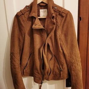 Suede biker jacket